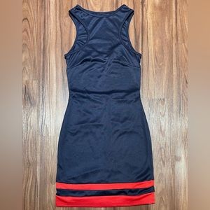 New AM PM by Espiral Dark Blue & Red Bodycon Casual Summer Dress - S